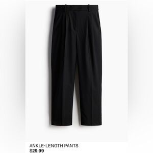 H&M Tapered Black Trouser Pants
